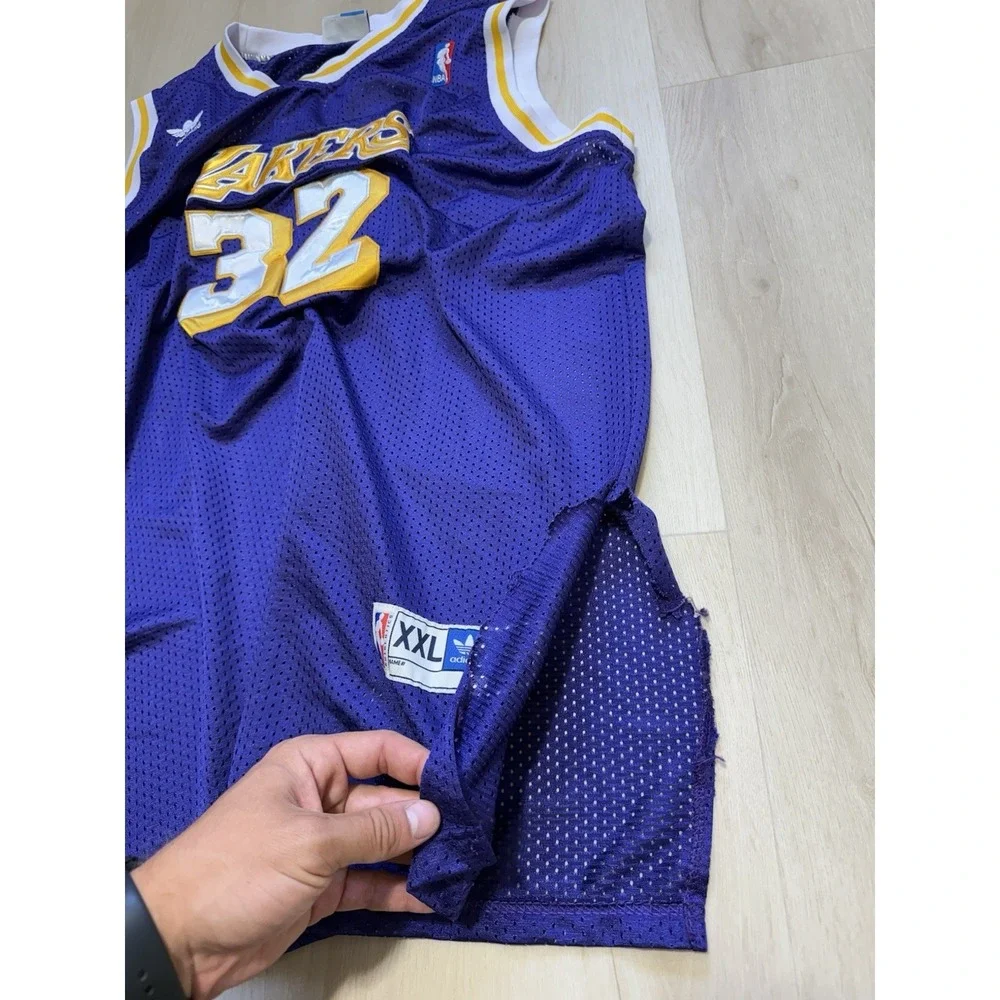 Adidas Lakers Magic Johnson #32 Purple Retro NBA Jersey Men's Size 2XL SEE NOTES